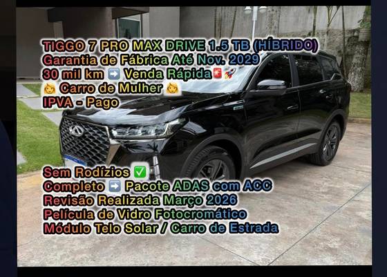 CAOA CHERY TIGGO 7 PRO 1.5 TCI FLEX HYBRID MAX DRIVE CVT